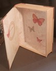  Punch Studio Butterfly Faux Book Decorative Box Storage Keepsake 13 5   x 11   x 5 