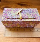 Vintage Houbigant Perfume Bottle Casket  Box Only Pink Floral Box France