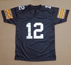 Terry Bradshaw Signed Pittsburgh Custom Black Jersey W  White     Beckett Coa