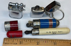 Mini Lighter Lot Lift Arm Keychain Bullet Tube Atlas Insurance Vintage All Spark