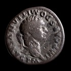 Domitian Ar Denarius 81 Ad Rome Dolphin Coiled Around Ancient Roman Silver Coin