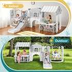10in1 Toddler Slide Playset With Swing playhouse In outdoor Playground Backyard