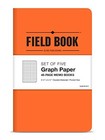 Field Notebook pocket Journal - 3 5 x5 5  - Orange - Graph Memo Book - Pack Of 5