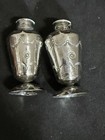 Antique Native American Navajo Sterling Mini Salt   Pepper Set