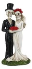 Ebros Day Of The Dead Skeleton Bride And Groom With Rose Flower Bouquet Figurine