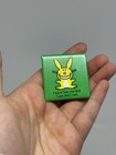 Happy Bunny  i Know How You Feel  I Just Dont Care   Square Pinback Button Pin