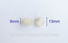 Accordion Buttons White Pearl 13x9  mm  
