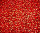 Christmas Fabric By Half-yard Metallic Gold Floral Swirl Red Premium Cotton 28