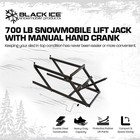 Black Ice Snowmobile Lift Jack With Manual Hand Crank And 700 Pound Capacity