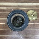 Brass Post Mounted Light With Clear Glass