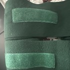 Green Fleece Polo Horse Leg Wraps Set Of 4 With Hook   Loop Straps