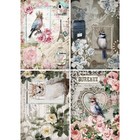 A4 Decoupage Paper Four Crowned Birds Decoupage Queen Rice Paper Mulberry Craft