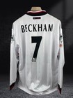 Beckham  7 - Manchester United 1998-1999 Retro Away Long Sleeve Jersey