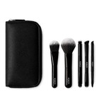 Travel Brush Set With Pouch   5 Professional Makeup Brushes For On-the-go