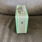 Vintage  the American Thermos Bottle Co   Metal Green   Gray Lunch Box