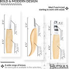 Hutsuls Wood Carving Knives Set Tools Spoon Kit Whittling Carpenter Gifts