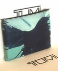 Tumi Just In Case Tote St Jude Hospital Paint Splatter Blue Lime Pouch Nwot