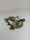 Vintage Brass 4-hook Bicycle Key Rack - Bike Key Holder Wall Hanging