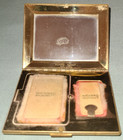 Vtg Richard Hudnut 14k Gold Plated Double Sided Makeup Compact  Mirror Powder