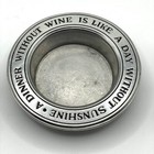 Wilton Armetale A Dinner Without Wine Pewter Wine Bottle Caddy Holder Vintage