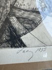 Ap Abstract Etching From 1958 Titled Analytical Portrait Signed By Artist