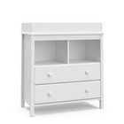 Infant Changing Table Dresser 2 Drawer Storage Shelves Baby Nursery Furniture Us