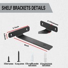 4 Pack Floating Shelf Brackets  4 Inch Heavy Duty Industrial Wall Shelf Bracket