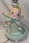 Vintage Nursery Rhyme Humpty Dumpty Wooden Lamp  - Baby Child s Room -