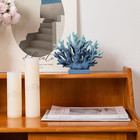 5 8  H Blue Coral Decor  Coral Reef Decor  Resin Coral Statue  Nautical Decorati