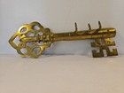 Vintage Brass Wall Hanging Key Holder 3 Hooks Mcm
