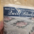 Fairway Needlecraft Co  Stamped Embroidery Quilt Block Kit Featuring Roses 92206