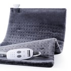 Large Massaging Heating Pad For Back Pain Relief - 12x24  Weighted  Dark Grey