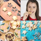 6 Pieces Star Cookie Cutters Set - Stainless Steel Five-pointed Shaped