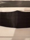 Vintage Big Front Black Cummerbund Mens Adjustable Made In Usa