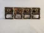 Vintage Brass Post Office Box Doors   Frames 5    X 3 1 2    1960 s  lot Of 4 