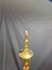 Vintage Brass And Cast Iron Fireplace Andirons 17 5  Tall