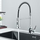Chrome Kitchen Faucet Pull Down Sprayer Single Handle 360   Swivel Sink Mixer Tap