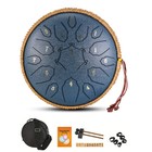 15 Notes 12 Inch Steel Tongue Drum D-key Panda Balmy Drum Percussion Instrument