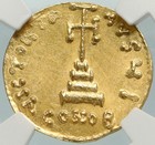 Tiberius Iii Apismar 698ad Ancient Gold Byzantine Solidus Coin Ngc Ms I84779