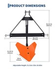 Middle Buster For Category 1 Tractors  Furrowing Plow For Harvesting   Soil Prep