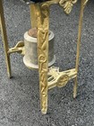 Antique Art Deco Industrial Cast Iron Bronze Monkey Side Table Tobacco Stand
