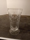 Set Of 4 Vintage Engraved Floral Paneled Parfait Iced Tea Water Glasses 10 Oz