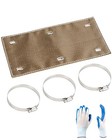 Titanium Pipe Shield With Gloves  Exhaust Heat Shield 12  X 6   2 Layer 
