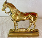 Authentic English Made Solid Brass Horse Chimney Ornament Doorstop Mantle Piece
