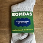 Bombas Compression Socks 20-30 Mmhg Midweight Medium White Knee High Mens Womens