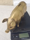 Vintage Brass Piggy Bank Pig Coin Bank Money Box
