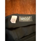 Briggs New York Womens Black Pleated Hem Knee Length Career Pencil Skirt Size 14