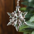 Louliqigift 2025 Annual Crystal Snowflake Ornaments Hanging Clear Glass For C   