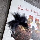 Vintage Hallmark Birthday Greeting Card  spring Chickens  Feather Tail Unused