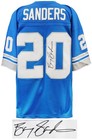 Barry Sanders Signed Lions Blue 1996 T b M n Nfl Legacy Football Jersey  ss Coa 